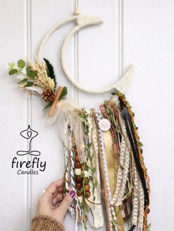 New Moon Key - Boho Natural Wall Hanging