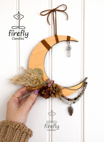 Lunar Harmony – Boho Natural Wall Hanging