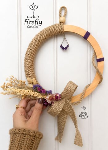 Amethyst Bloom – Handmade Botanical Wall Wreath